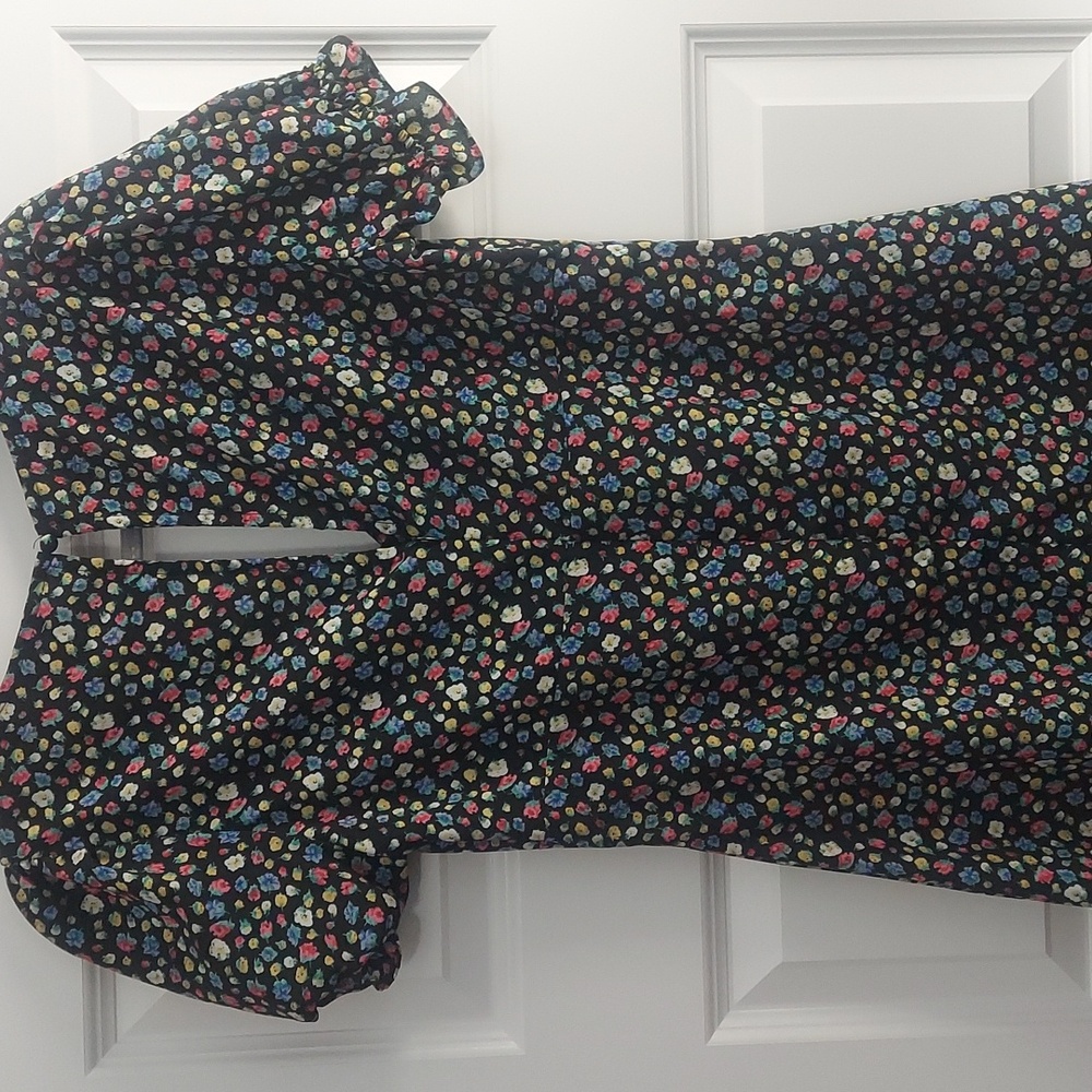 Brave Soul Women Floral Printed Midi Dress size Small V-neck short sleeves - Picture 6 of 8